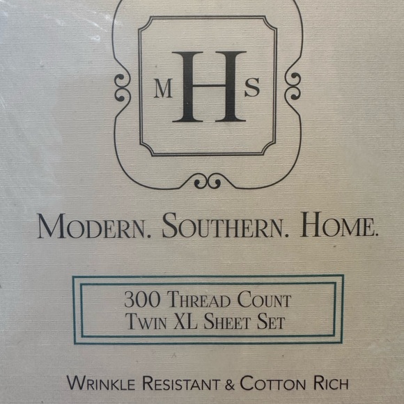 Modern.Southern.Home 300 thread count Twin XL sheet set Cargo grey NWT - Picture 4 of 5